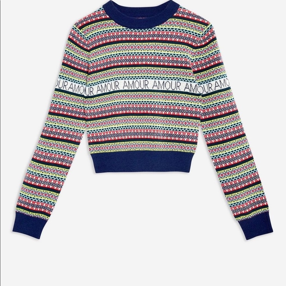 NEW MARKDOWN!!!!TOPSHOP CROPPED “AMOUR” SWEATER💖